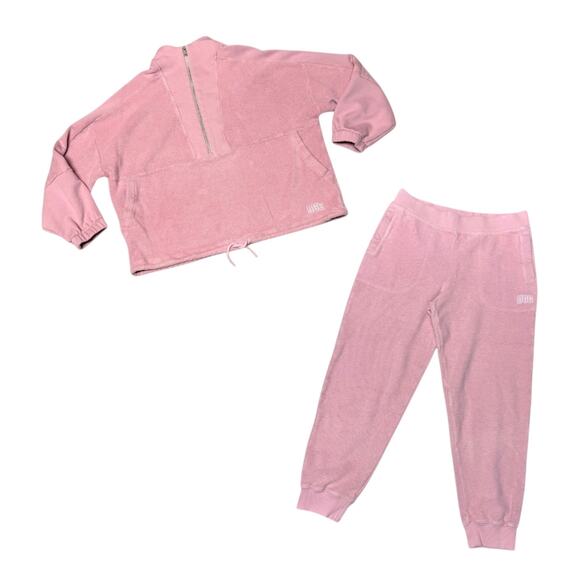 UGG Elana 2 Piece Lounge Jogger Set Pink XL - Picture 2 of 10